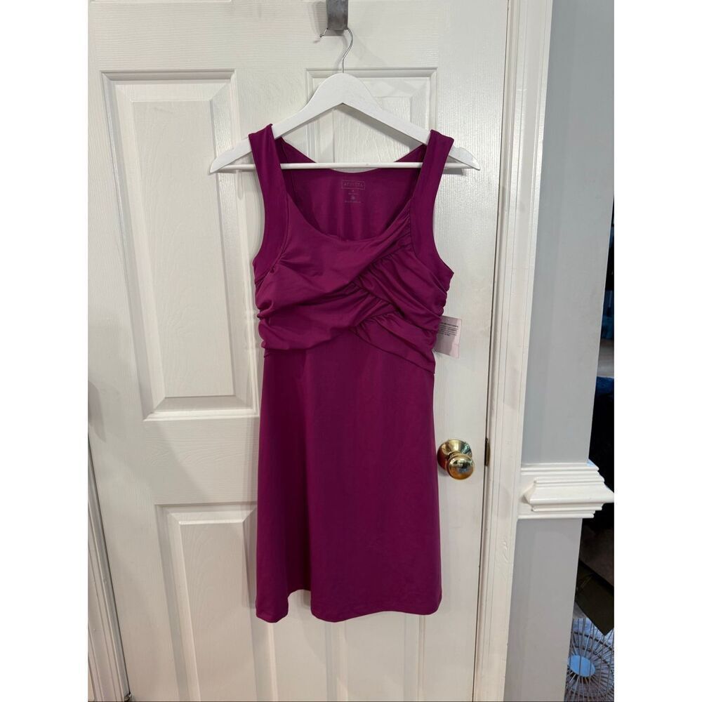 Athleta Draped Tunic Dress in Mulberry sz S NWT